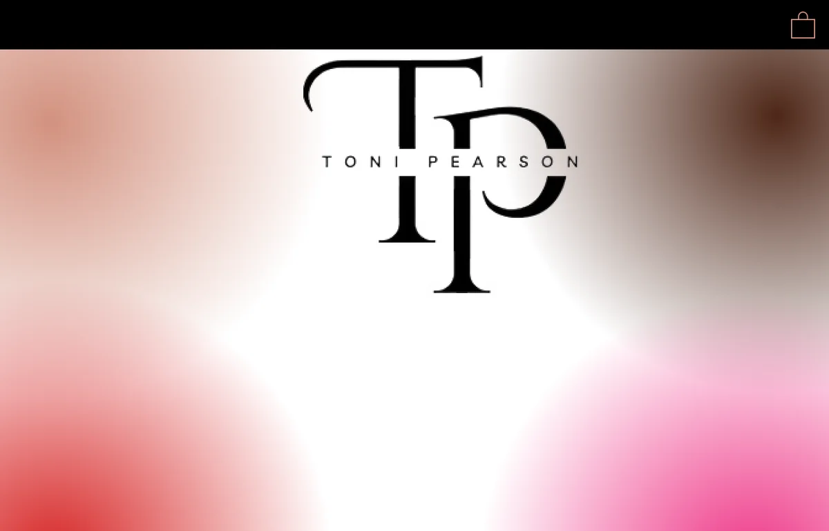 TP Lip Gloss website in 2024, a logo on a gradient